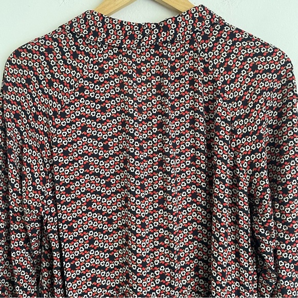 Zara Black & Orange Floral Print Long Dress – Size M - Picture 5 of 7